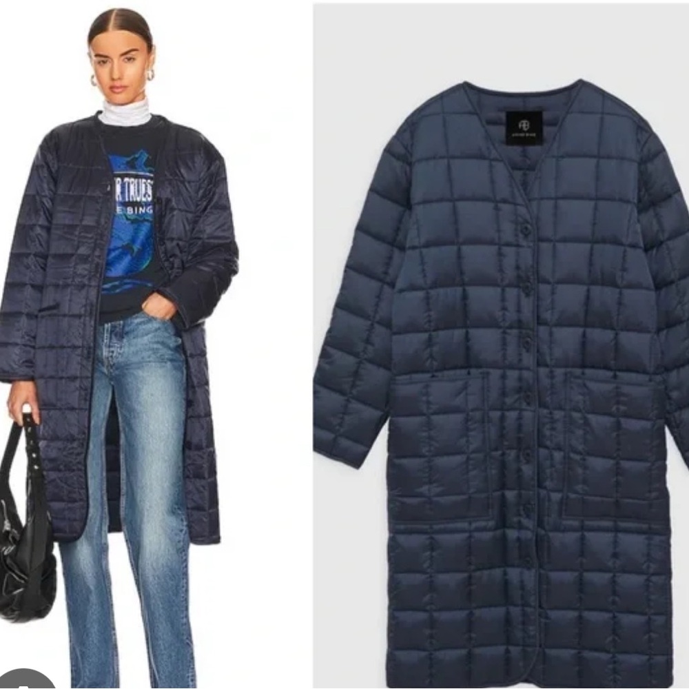 ANINE BING- quilted shell coat